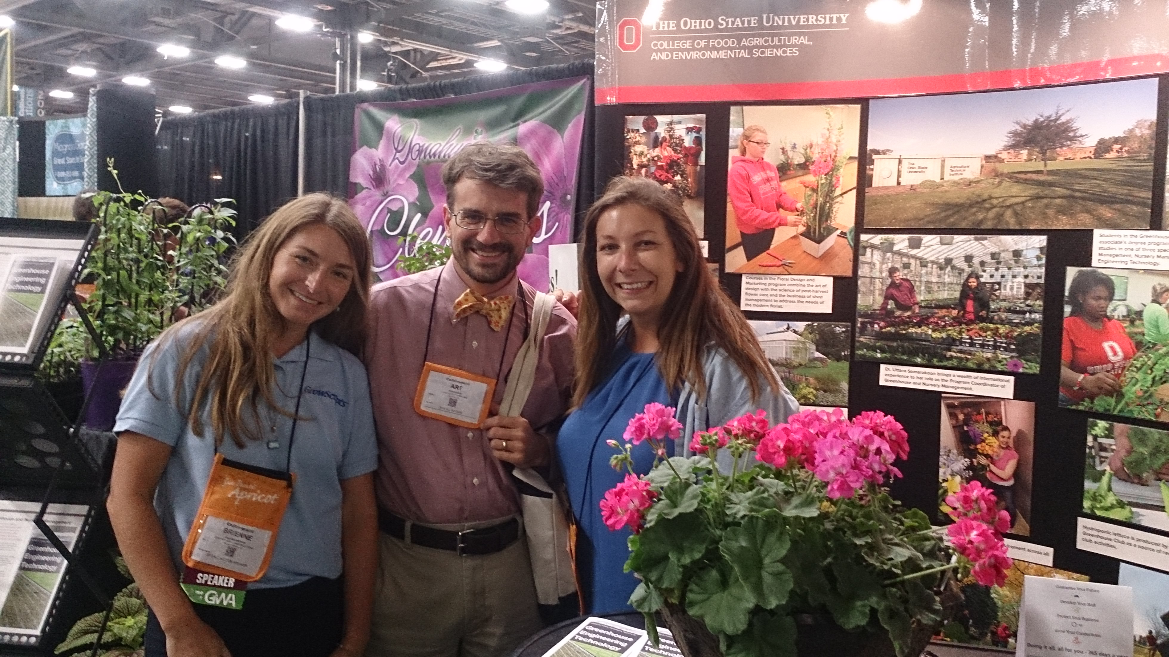 Katya networking at Cultivate 2016 with Garden Industry Communicator Brie Arthur and Art Parkerson, CEO of Lancaster Farm.